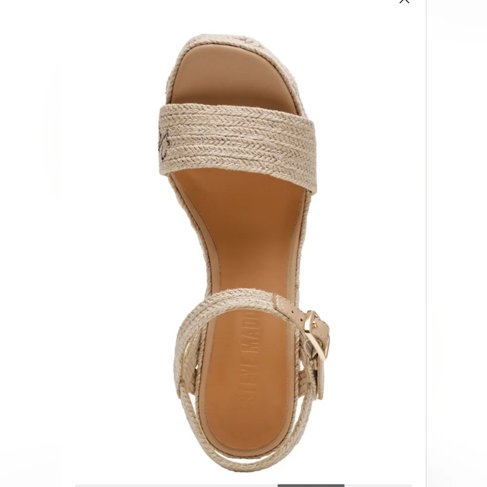 STEVE MADDEN WOMEN'S PINKY PLATFORM ROPE WEDGES SIZE 11 NIB